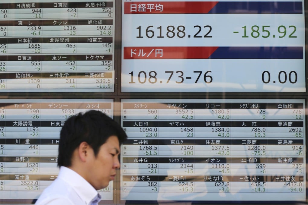 With the Nikkei 225 dropping 5 per cent in the first eight months, many day traders are getting out. Photo: AP