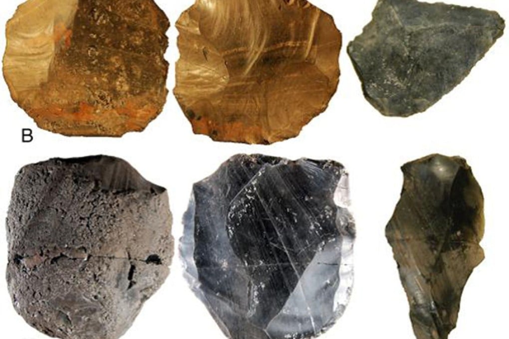 Levallois and biface tools. Photo: AFP