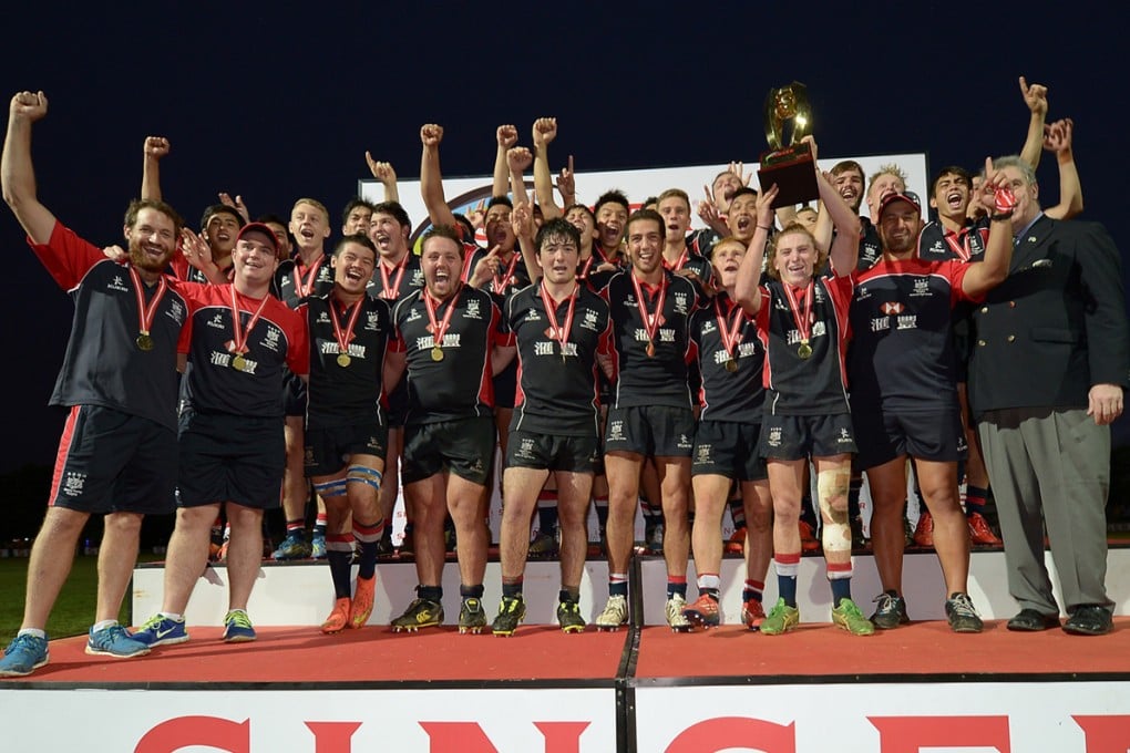 Hong Kong’s U19s celebrate winning the Asian qualifier tournament after they beat South Korea in Colombo on Saturday. As champions they will now compete for the 2015 World Rugby Under 20 Trophy to be played in Portugal next April. Photos: Thusith Wijedoru/DigiEye for ARFU