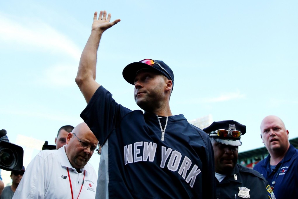 Yankees' Derek Jeter leaves the field for the last time.Photo: AFP