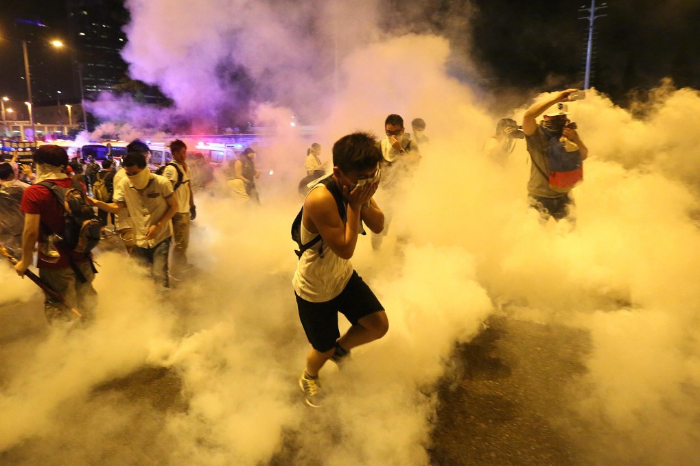 Police justified the use of tear gas against protesters on the basis that pepper spray was not working. Photo: Sam Tsang