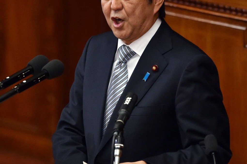 Abe delivered his policy speech to the National Diet. Photo: AFP