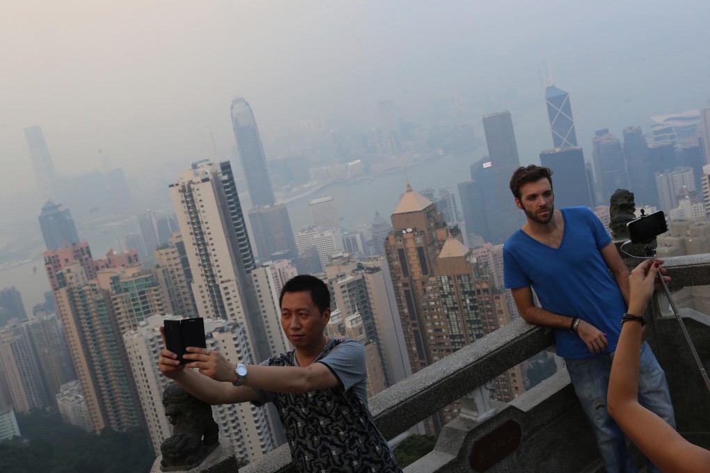 Less than a clear view from The Peak yesterday. Photo: David Wong