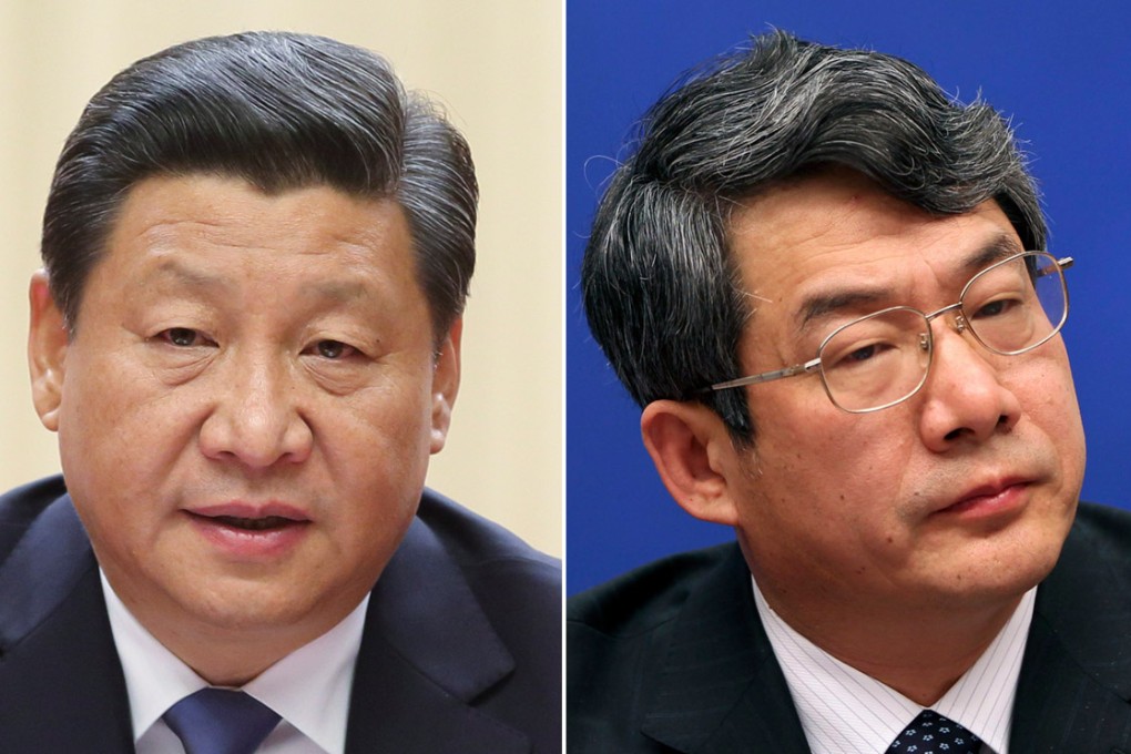 President Xi Jinping (left) and Liu Tienan.
