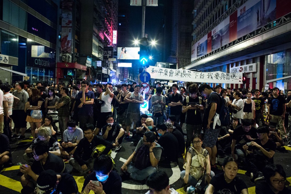 Public altercations between Occupy Central protesters and their opponents were reported yesterday. Photo: Bloomberg