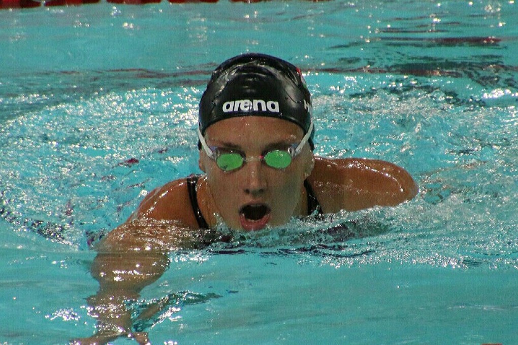 Hungarian Katinka Hosszu after winning the women's 400m individual medley at the Fina/Mastbank Swimming World Cup at Victoria Park. Photo: Unus Alladin