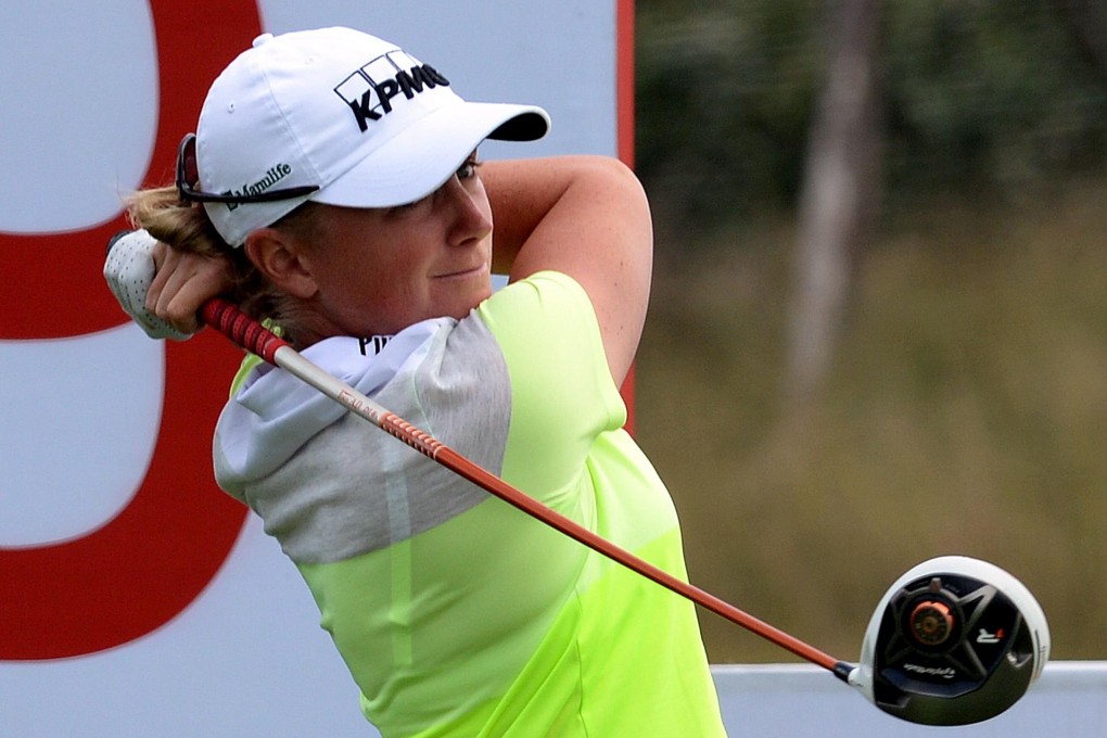 Stacy Lewis leads by one shot in Nankou, Beijing. Photo: AFP