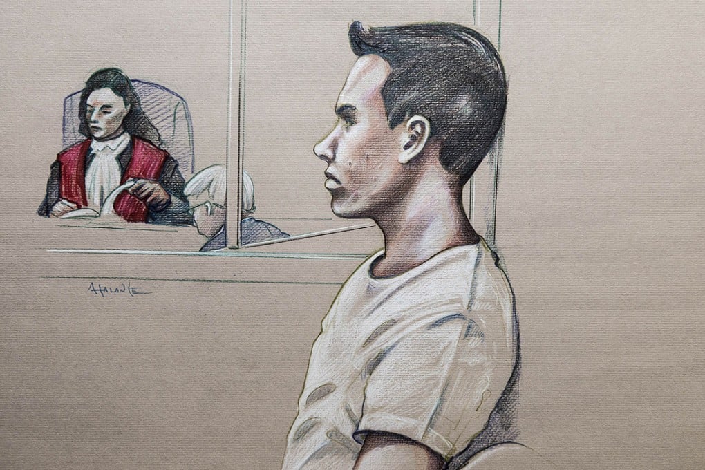 This courtroom sketch shows Luka Magnotta as he appeared for a preliminary hearing in Montreal. Photo: AFP
