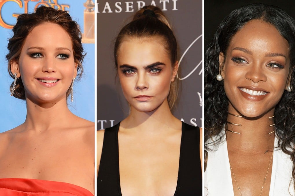 Hacked celebs: Jennifer Lawrence, Cara Delevingne and Rihanna. Photos: AFP, AP