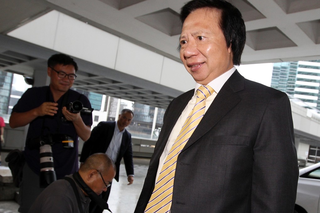 Sun Hung Kai Properties co-chairmen Thomas Kwok Ping-kwong arrives at the High Court in Admiralty. Photo: Edward Wong