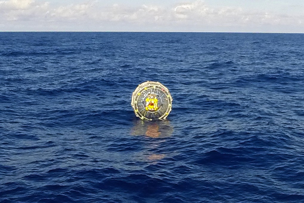 Reza Baluchi's bubble off the coast of Florida. Photo: AP