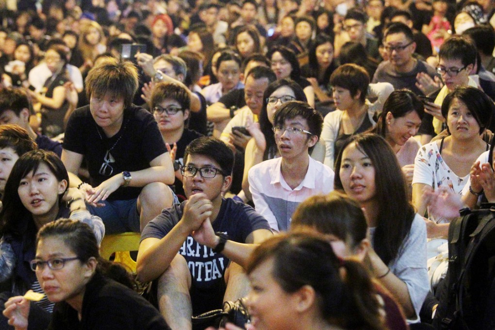 Protesters at Admiralty yesterday. Students were warned to end their blockade overnight and give civil servants free access to the government complex. Photo: May Tse