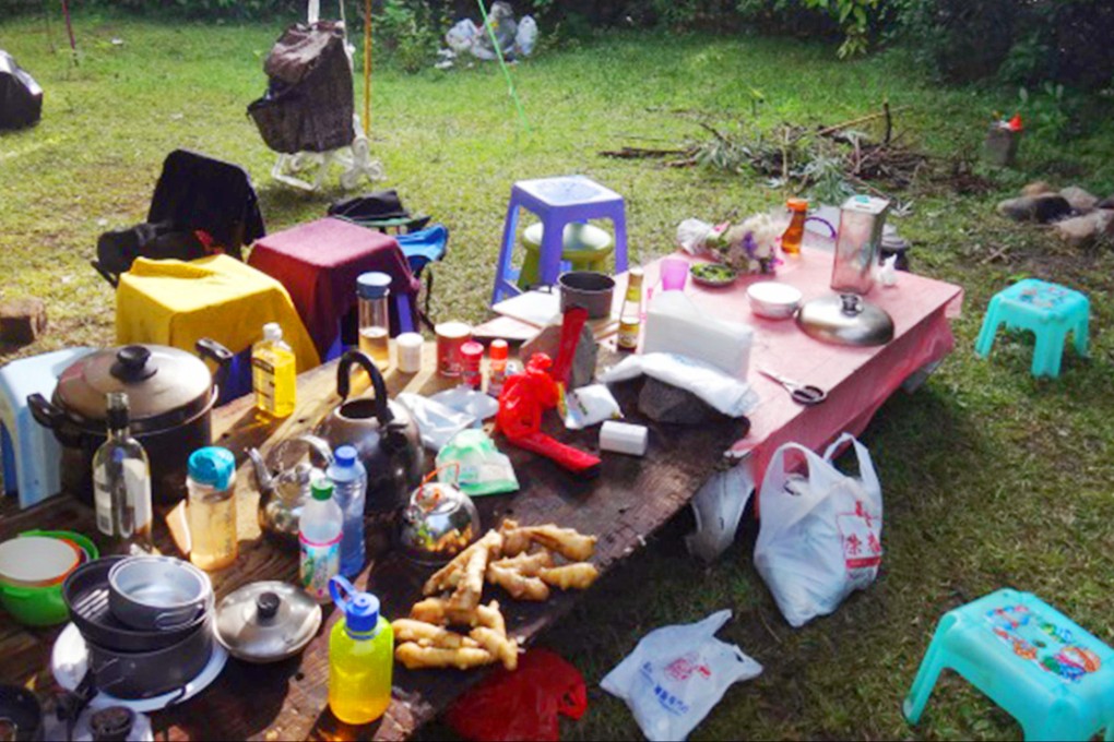 Hoi Ha residents say campers are trashing a grassy area that runs alongside an ecologically sensitive stream. Photo: SCMP
