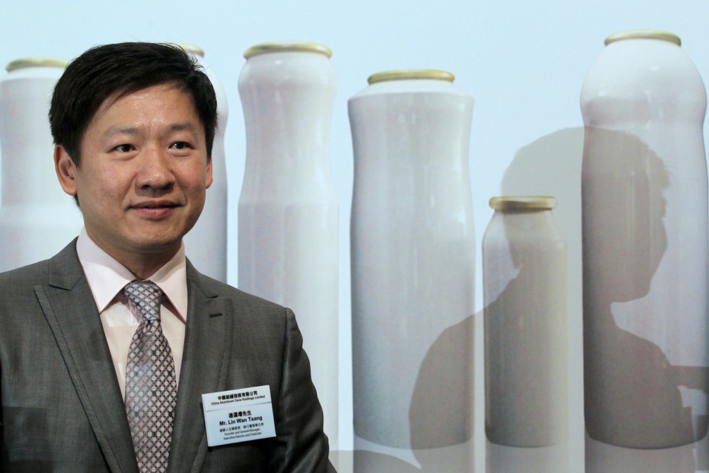 Chairman Lin Wan-tsang and his associates hold 75 per cent of China Aluminium Cans. Photo: Dickson Lee