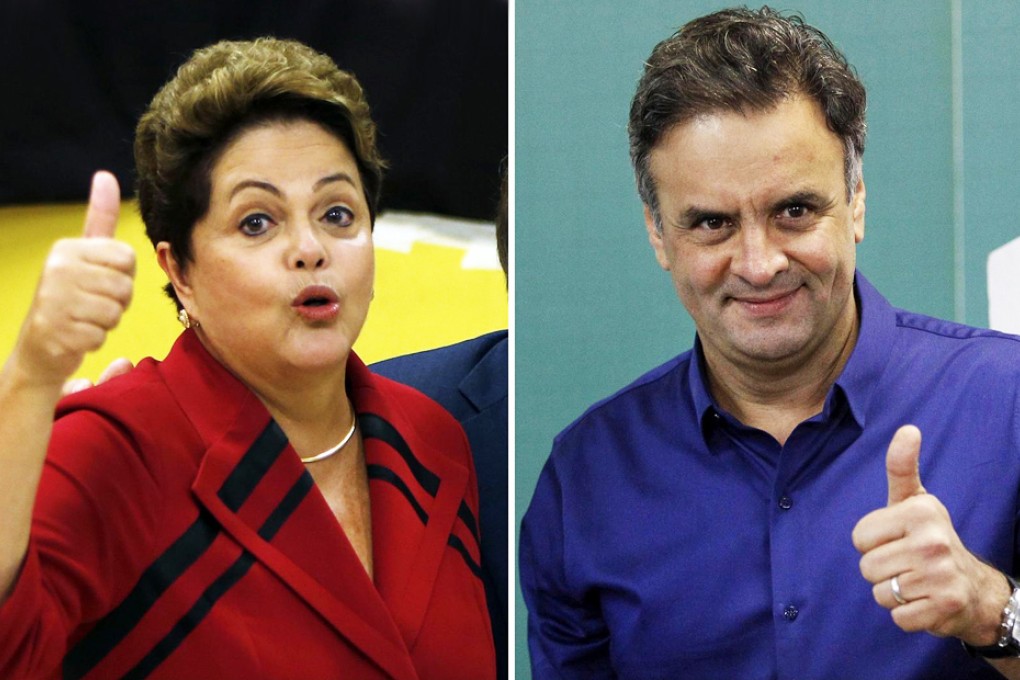 President Dilma Rousseff and Aecio Neves. Photo: Reuters