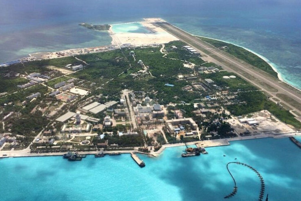 An overview of Yongxing Island clearly showing the extent of the runway, which will be available to People's Liberation Army aircraft. Photo: SCMP Pictures