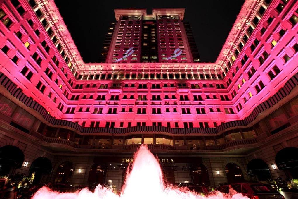 The Peninsula will be lit in pink again for the month-long promotion.