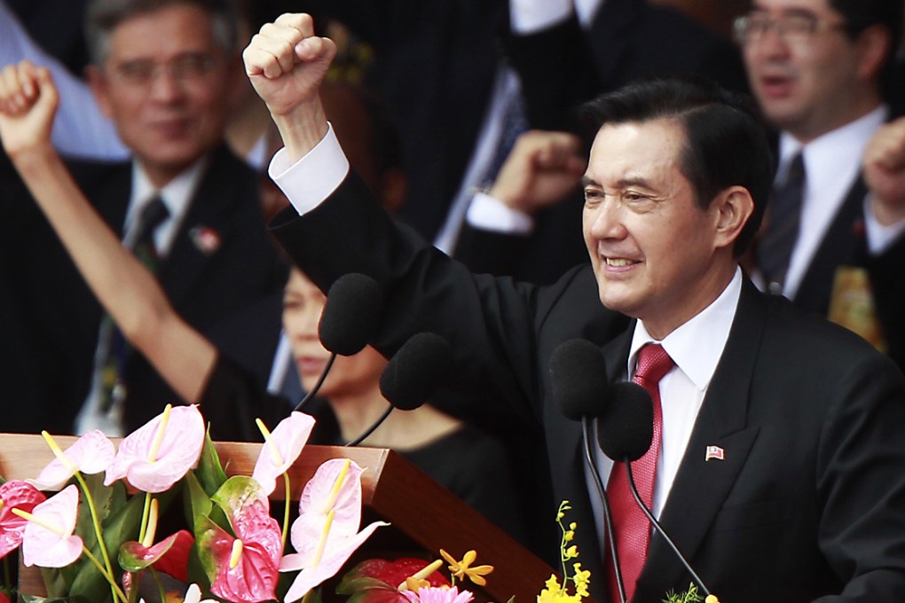 Ma Ying-jeou, addressing a National Day rally in Taipei, says it would be happy to help Beijing move towards democracy. Photo: Reuters