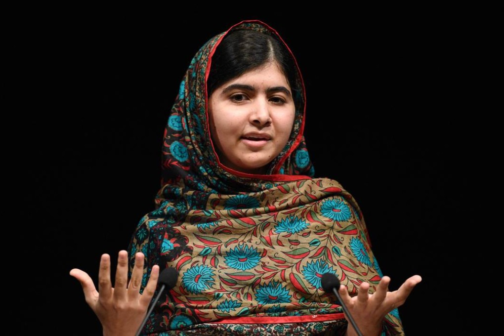 Pakistani education activist Malala Yousafzai talks to reporters last night after she was named the joint Nobel
Peace Prize winner with India's Kailash Satyarthi. Photo: AP