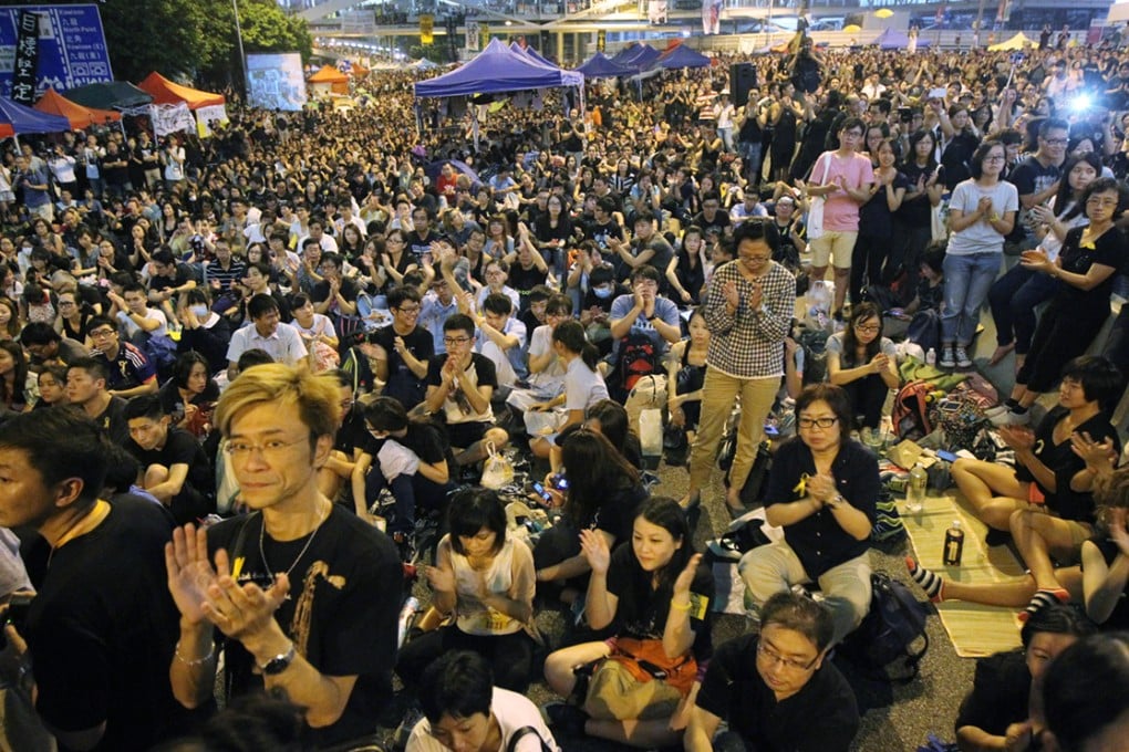 People's Daily has blamed the United States for colluding with Occupy Central protest organisers to try and foment a "colour revolution". Photo: Edward Wong