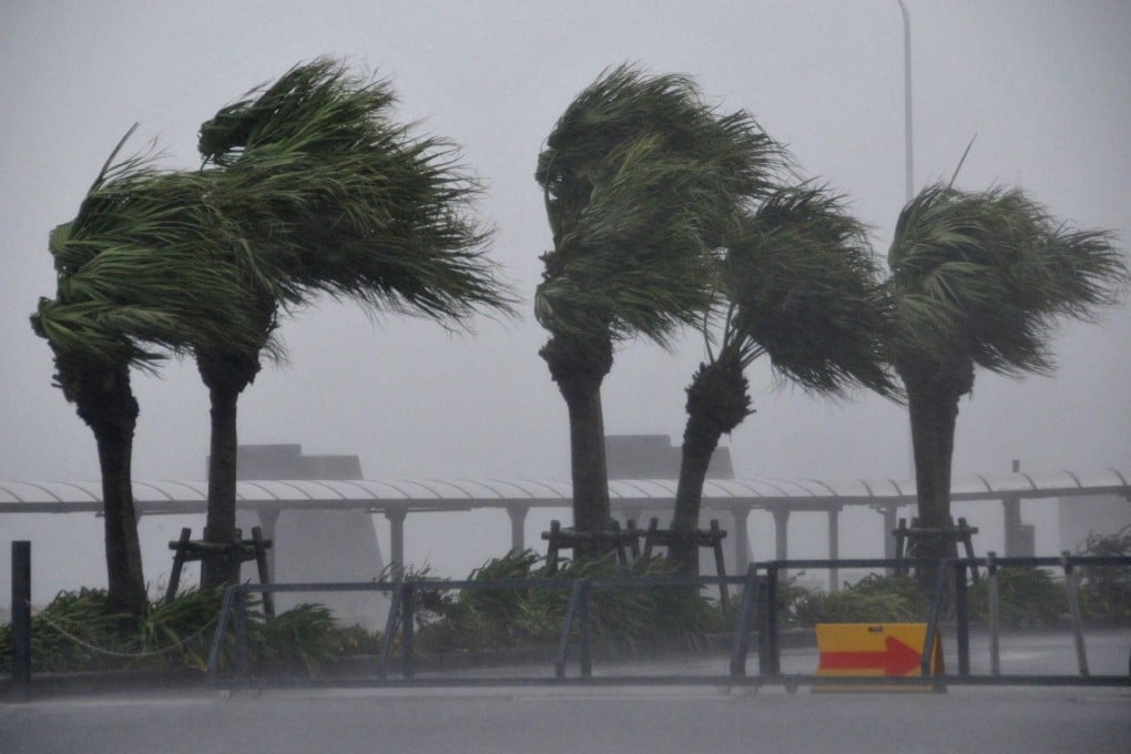 Miyazaki on Kyushu felt the full force of the typhoon. Photo: AFP