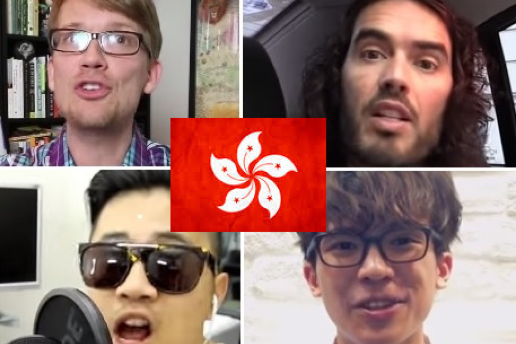 Youtubers Hank Green, Russell Brand, Peter Chao and Michael Lai all produced content based on Occupy Central. Photo: SCMP Pictures