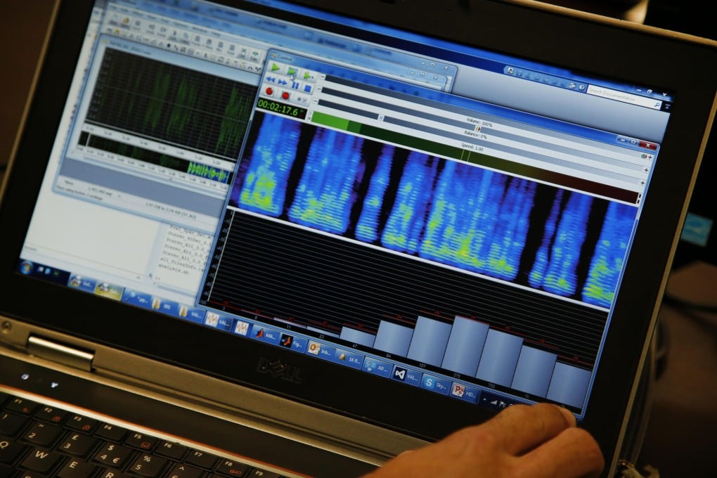 Voice recognition software monitors speech characteristics. Photo: AP