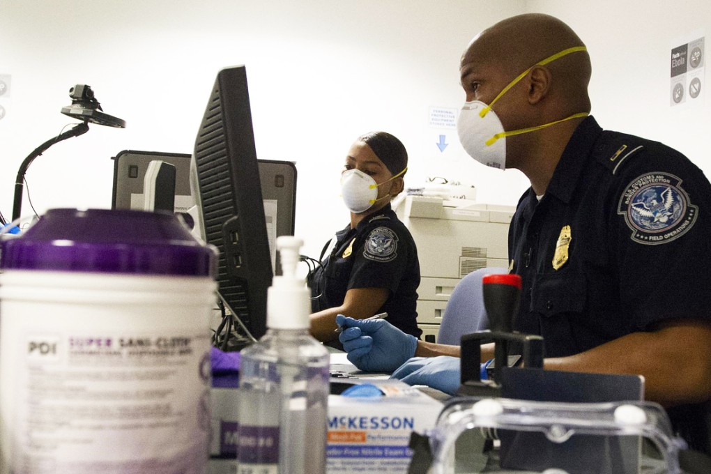 Ebola screening at JFK airport.