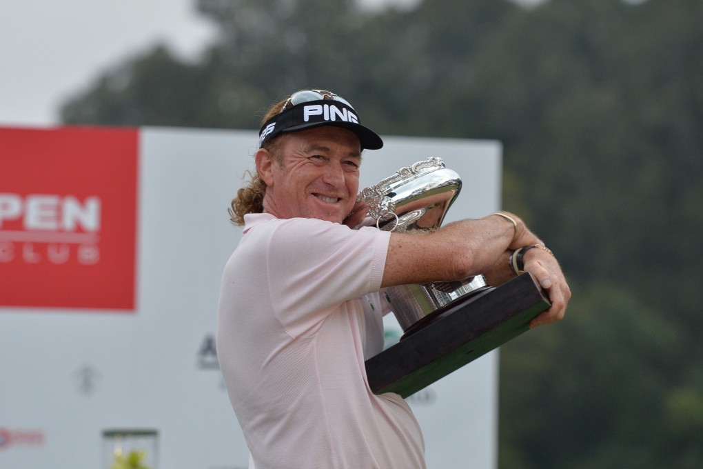 Spain's Miguel Angel Jimenez, a four time winner in Hong Kong, is in no mood to give up the title he has won for two years running. Photo: Richard Castka