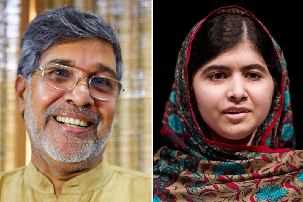 Indian activist Kailash Satyarthi (left) and Pakistani schoolgirl Malala Yousafzai.