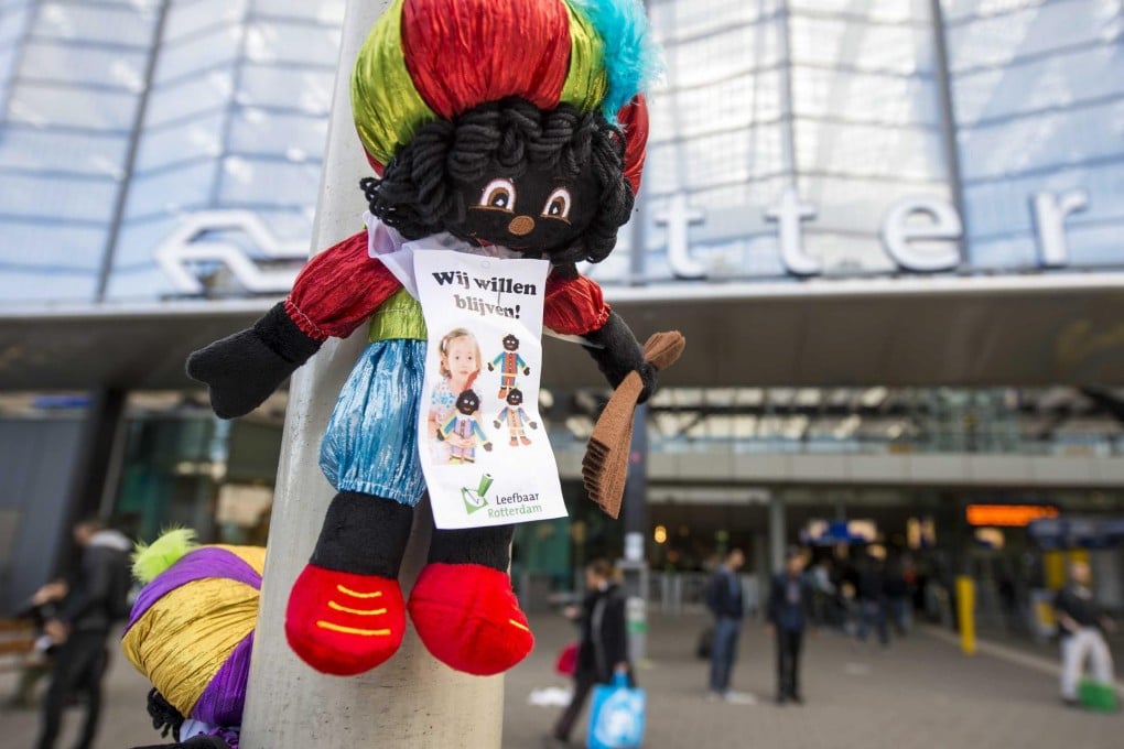 Black Pete hangs out in Rotterdam. Photo: EPA