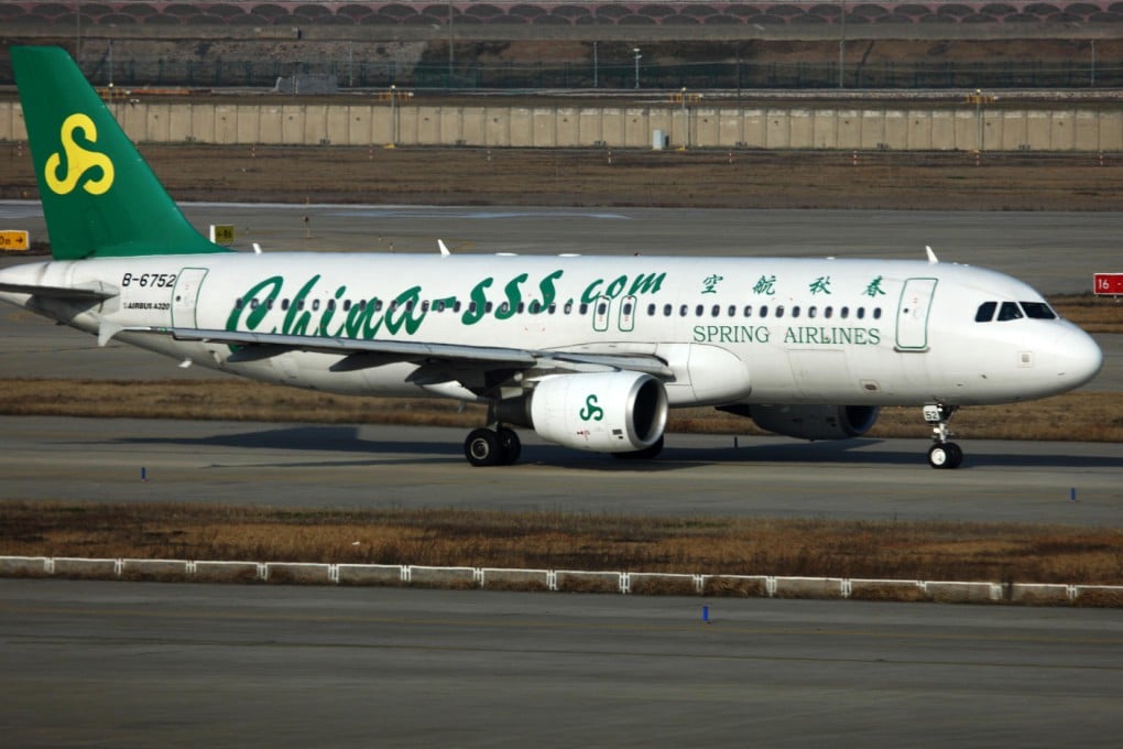 Spring Airlines is expected to be soon on the board of the Shanghai stock market, having been cleared for a public offering. Photo: Bloomberg