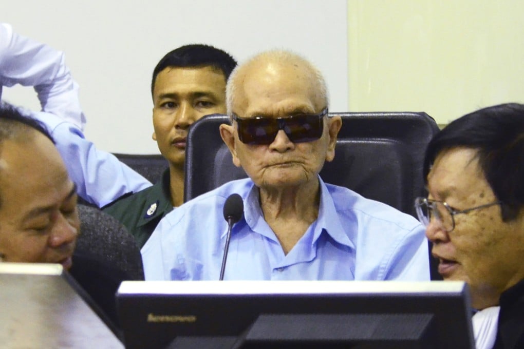 Nuon Chea (centre) was known as "Big Brother Number Two" under Pol Pot's regime. Photo: AP