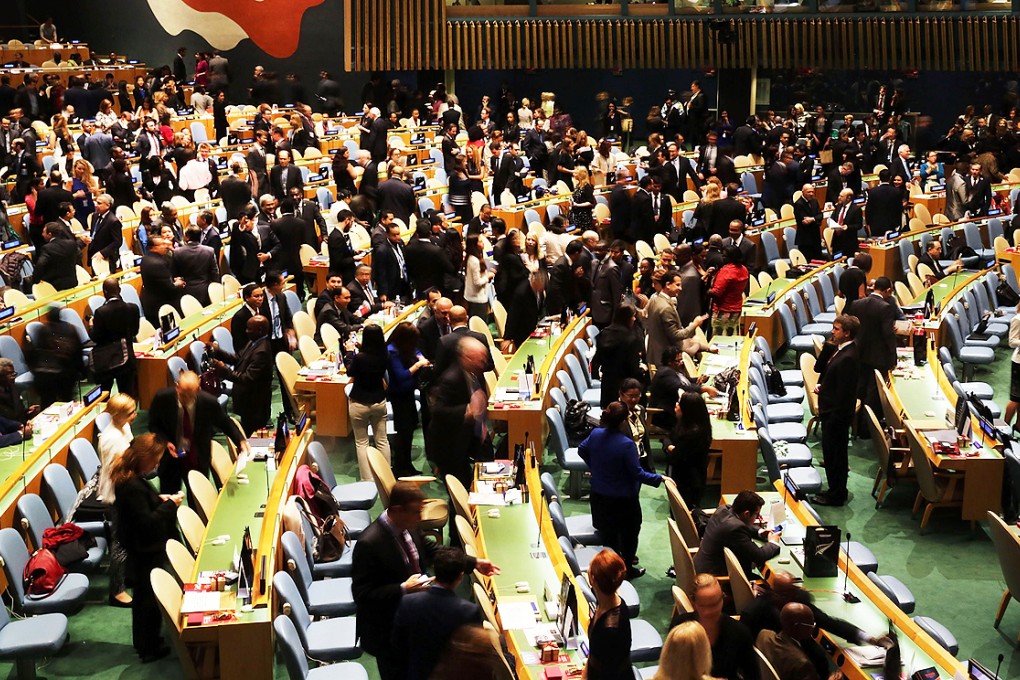 Members of the UN General Assembly prepare to vote in a secret ballot to fill five non-permanent seats on the Security Council on Thursday. Photo: AFP