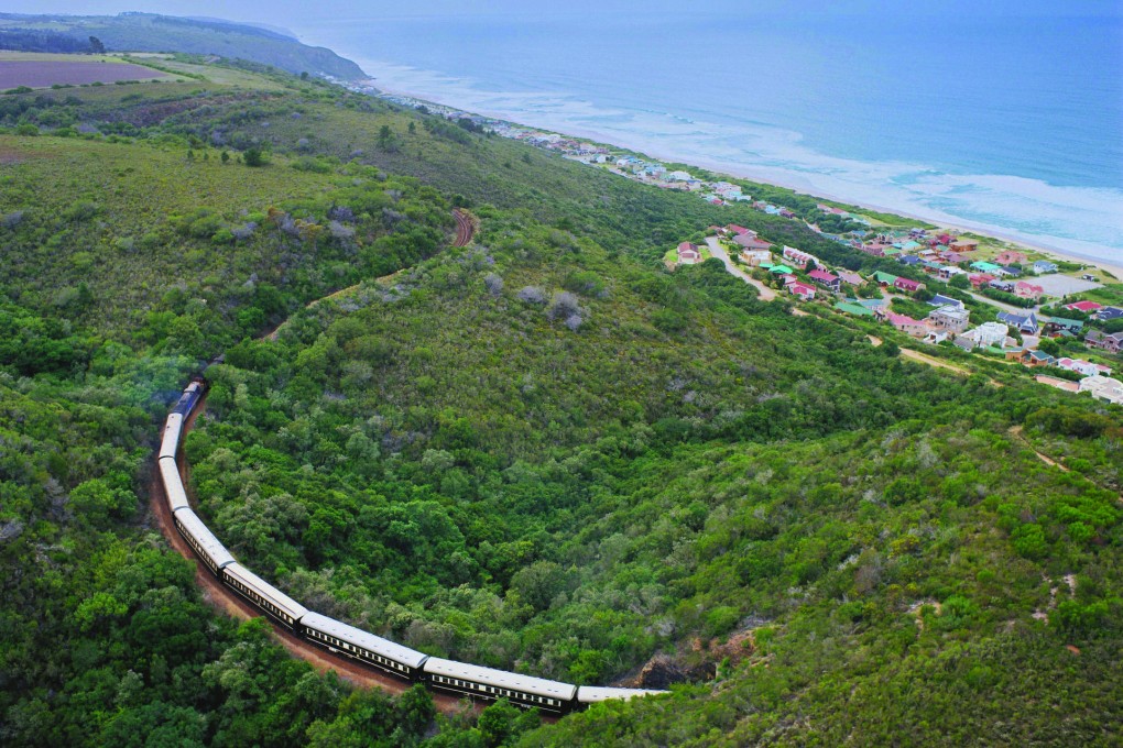 A Rovos Rail train passes Great Brak River, a seaside town in the Western Cape province of South Africa. Photos: Anna Healy Fenton and handouts