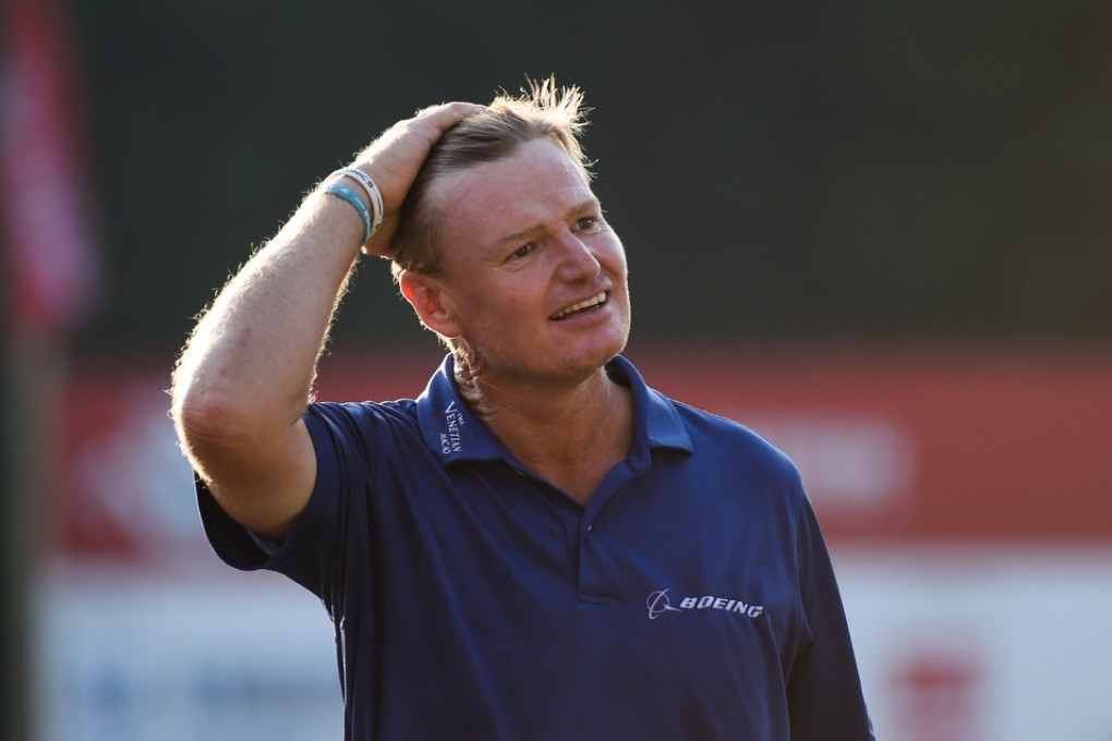 Ernie Els had a frustrating day. Photo: Richard Castka