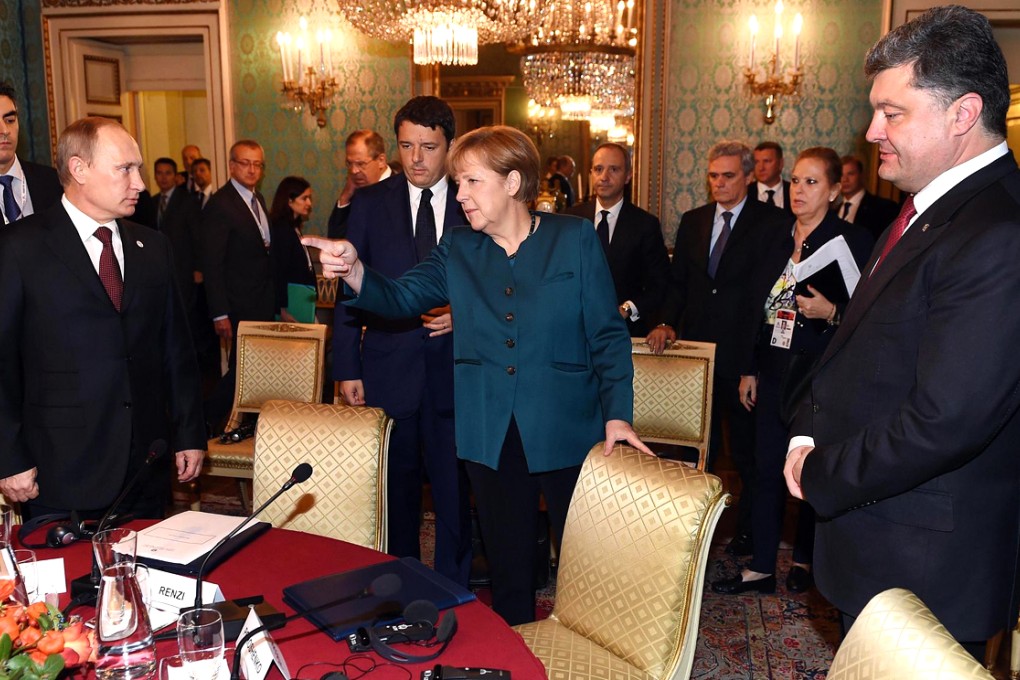 Angela Merkel led efforts to seek agreement between the Russian and Ukrainian leaders. Photo: AP