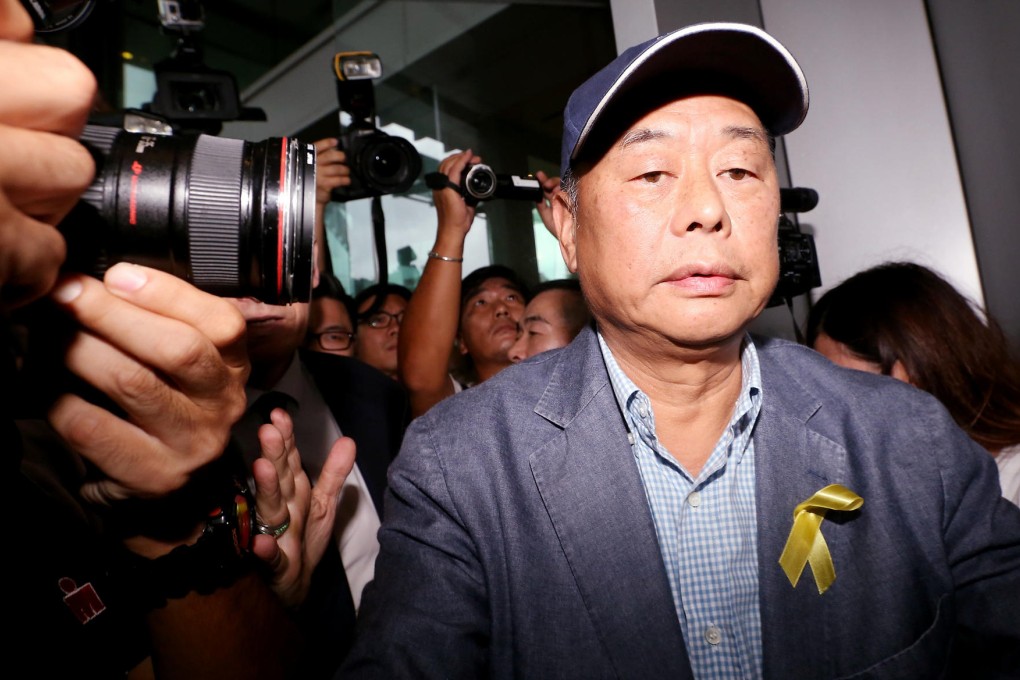 The commentary mentioned Next Media chairman Jimmy Lai (above) and several others, accusing them of working with Taiwan's pro-independency activists to plan the Occupy movement.