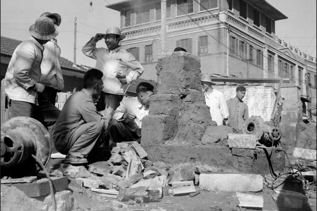 Hotel employees in Beijing in 1958 make steel during the disastrous industrialisation campaign the Great Leap Forward. Photo: AFP