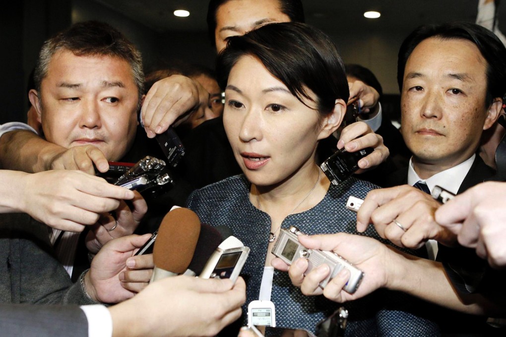 Yuko Obuchi fields media questions. Photo: Reuters