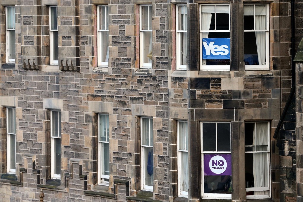 Last month's referendum in Scotland contributed to a static residential housing market across the land. Photo: AP