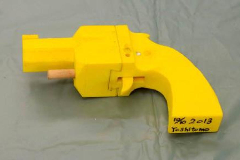 A 3D-printed handgun a man made at home. Photo: SCMP Pictures