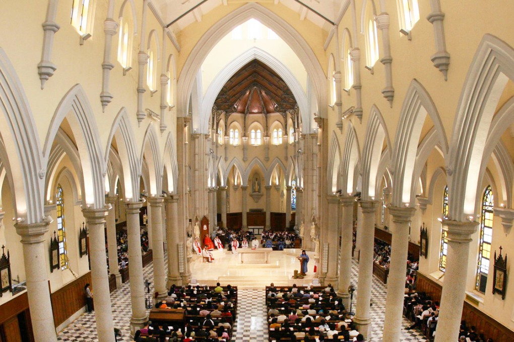 People attend mass at the cathedral on Caine Road. Photo: Robert Ng