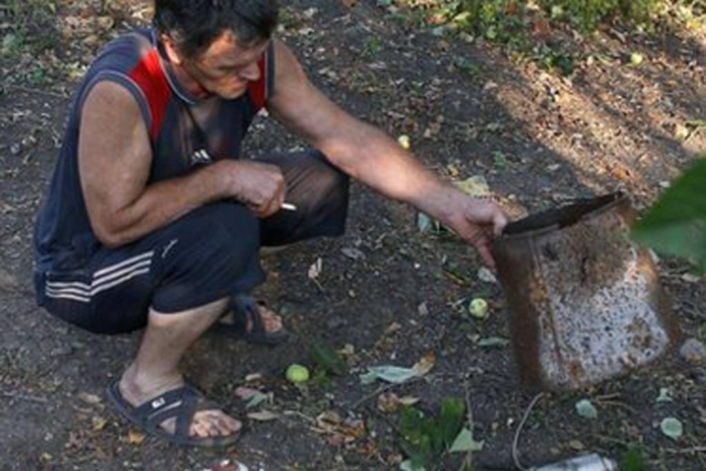 A bomblet found in Donetsk