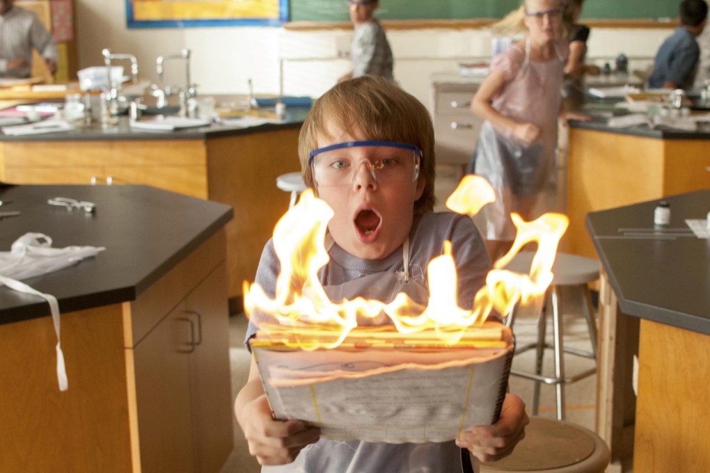 Ed Oxenbould as Alexander gives his family (below) a day to remember.