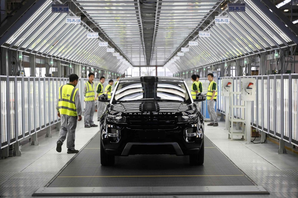 The Jaguar Land Rover factory opened yesterday in Changshu, Jiangsu province - the company's first plant in China. Photo: Reuters