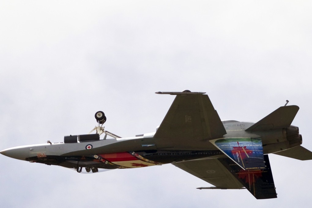 Two Canadian F-18 Hornet jets (same type as above) were scrambled from the Siauliai base in Lithuania on Monday to intercept a Russian Ilyushin-20 surveillance aircraft, which they shadowed for 15 minutes. Photo: AFP