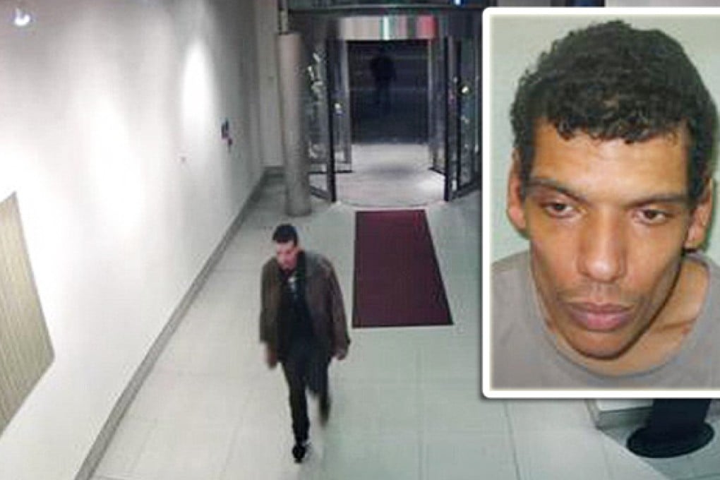 A CCTV screen grab caught the brutal attacker Philip Spence strolling into the hotel near London's Marble Arch.