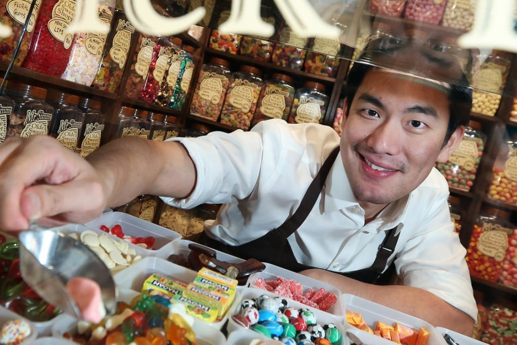Raymond Shuai left accounting to become the city's first 'purveyor of British confectionery'. Photo: Nora Tam