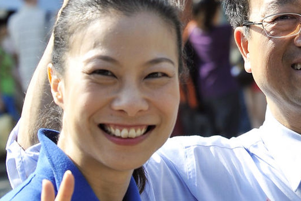 Maggie Chan Man-ki, a lawyer representing the anti-Occupy minibus operators and a rising star in the Democratic Alliance for the Betterment and Progress of Hong Kong.